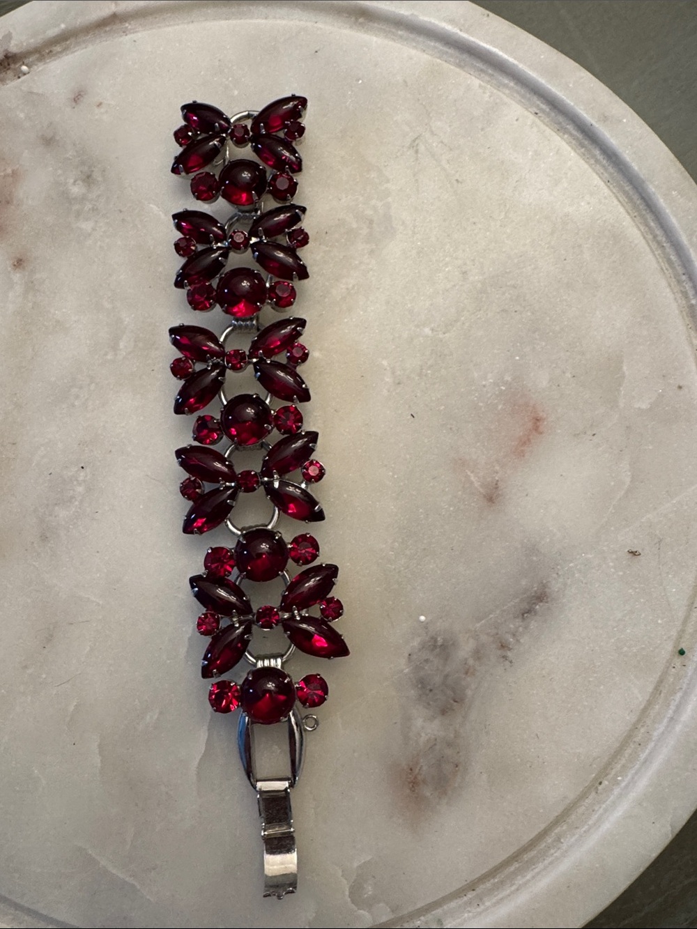 Juliana Deep Red Ruby Statement Bracelet - Women's Jewelry